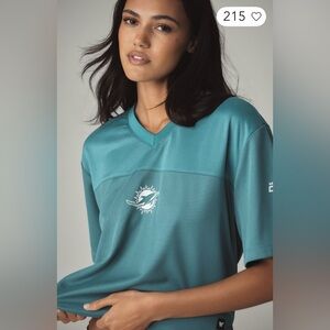 The Wild Collective NFL x Anthropologie Crop Miami Dolphins Tee